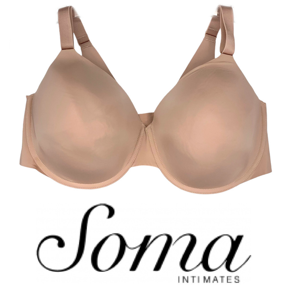 New Soma Vanishing 360 Perfect Coverage Bra Adobe Rose Plus Sz 44D 44 D NWOT